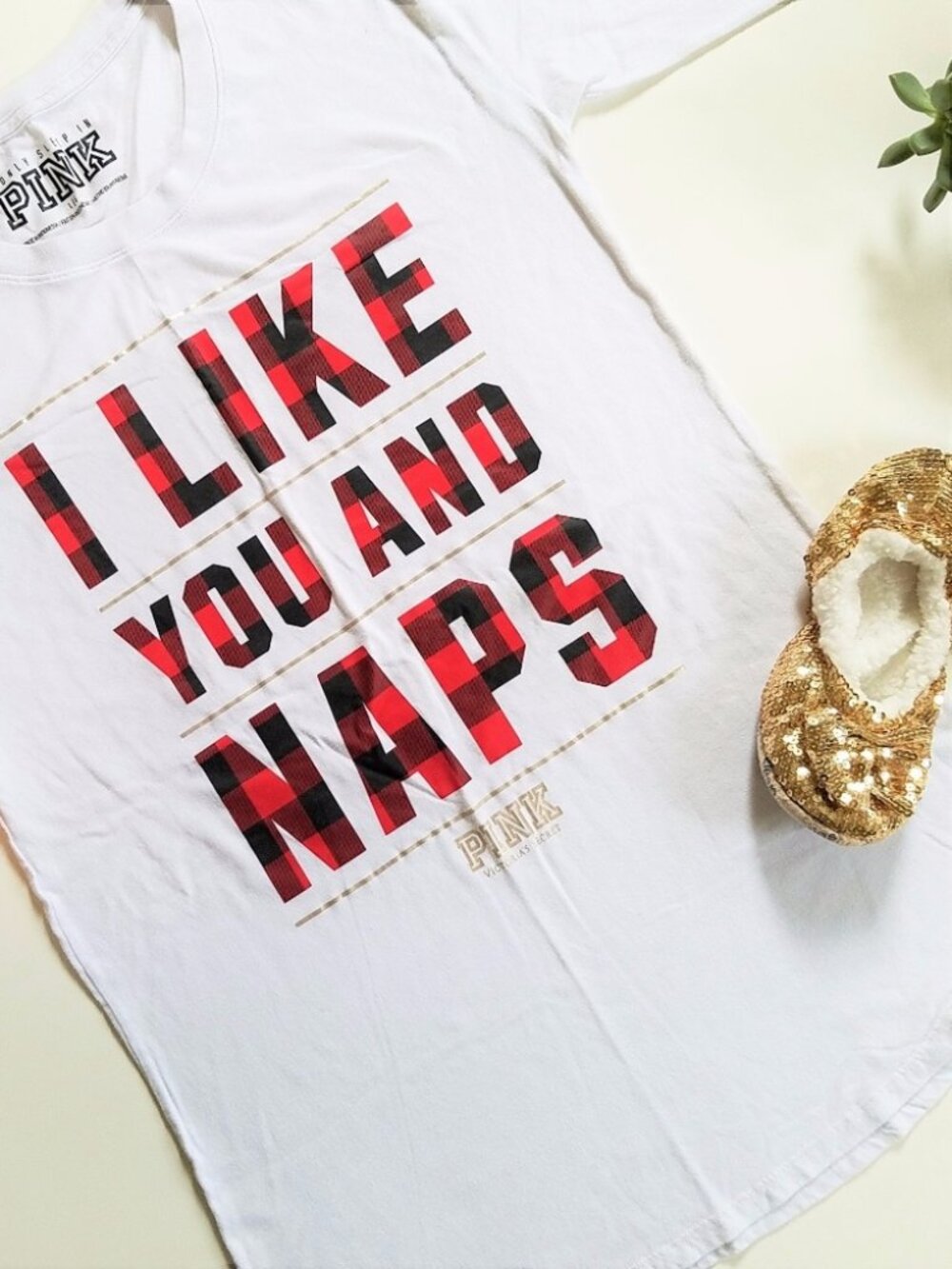 ISO Victoria's Secret VS Pink I Like You and Naps Shirt